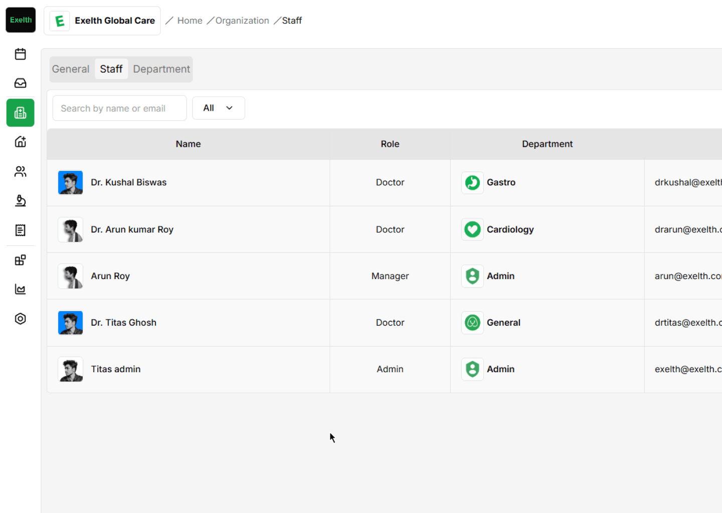 Staff & Department Management