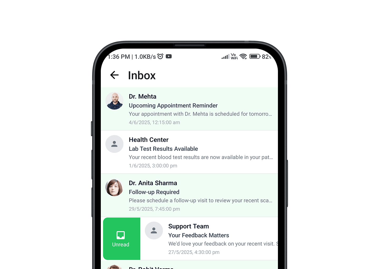 Real-Time Health Notifications