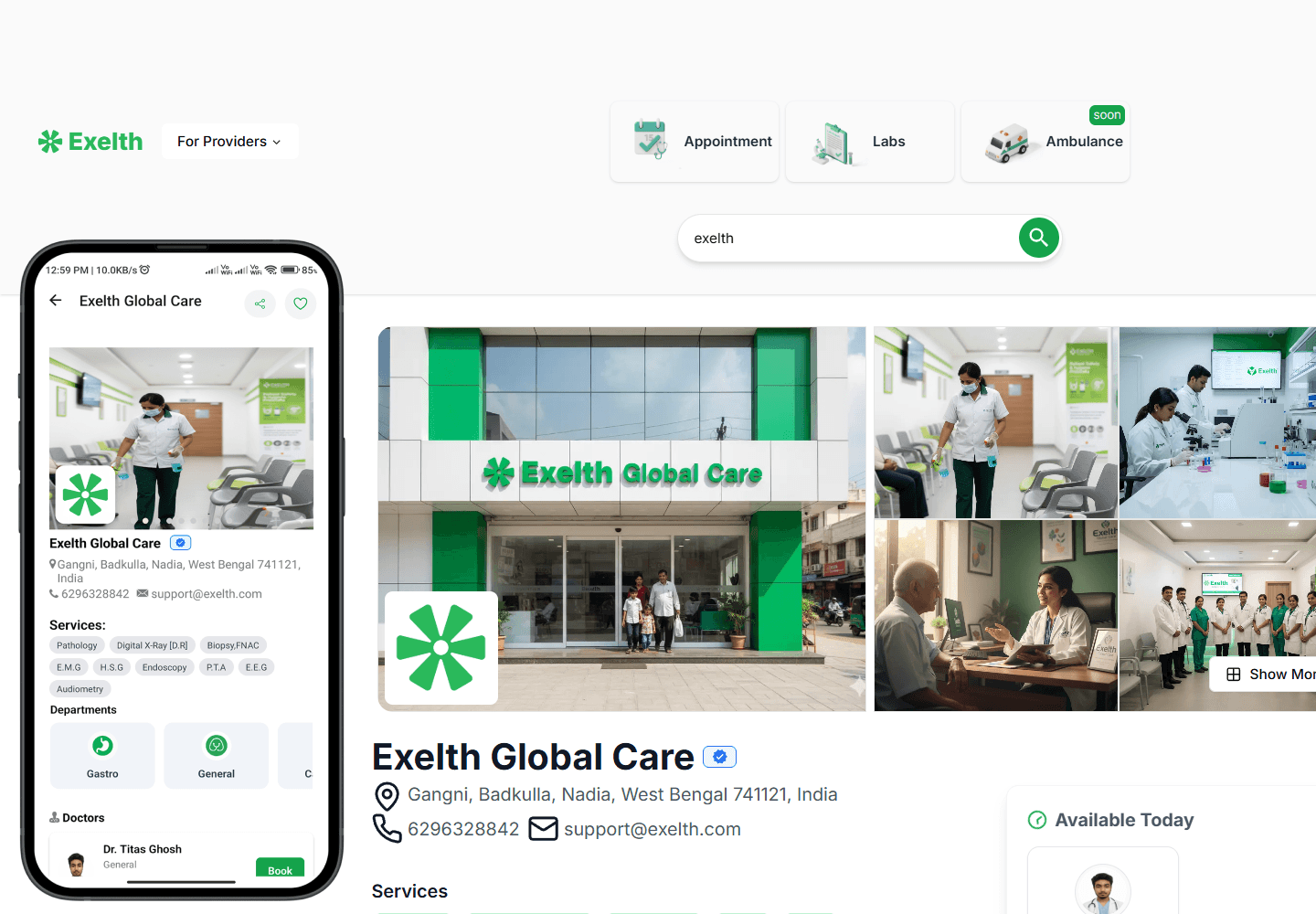 Facility Profile & Online Booking